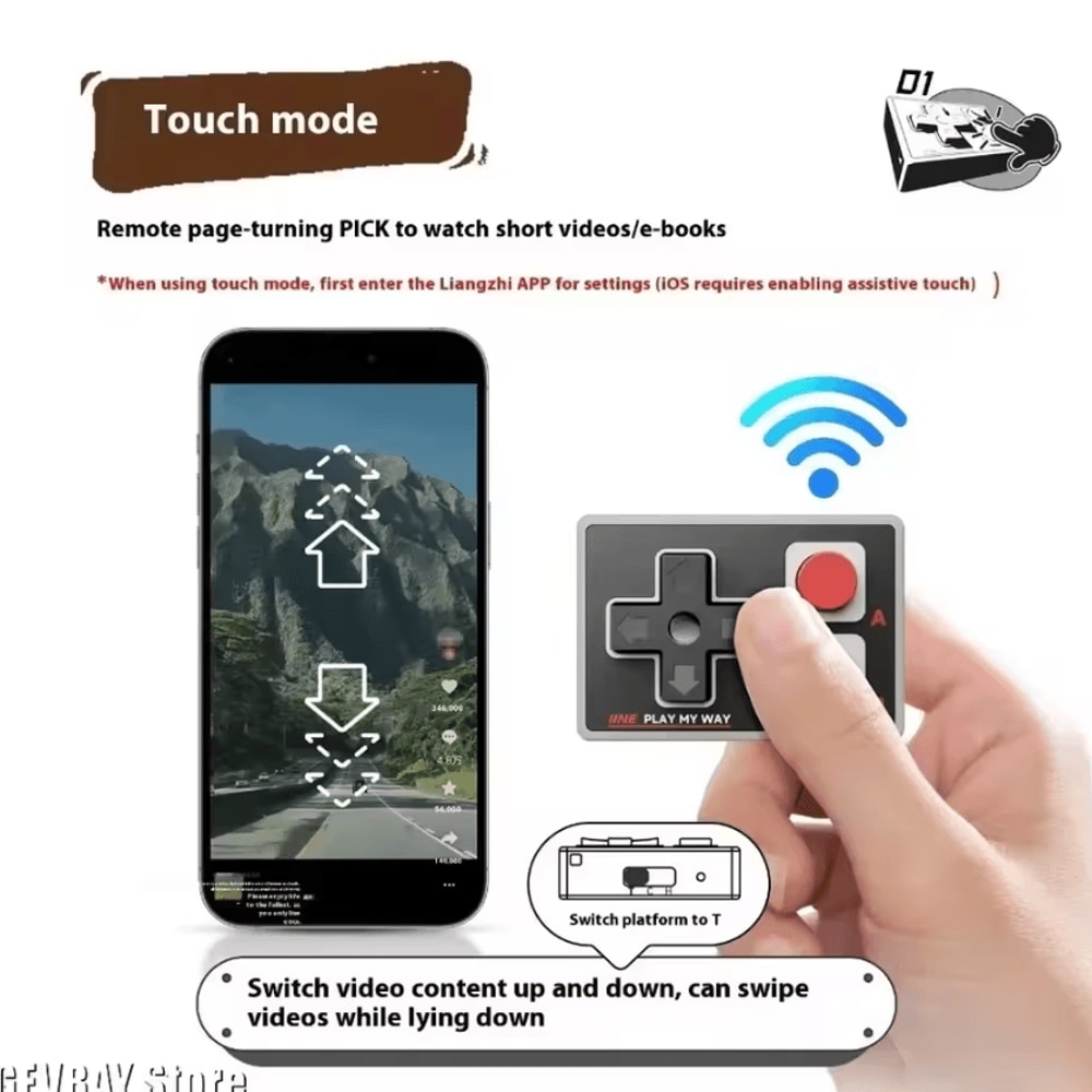 IINE Pocket Mini Bluetooth Game Controller MultiFunction Mobile Gamepad Remote 3