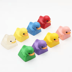 cute duck resin keycap – cherry mx artisan keyboard cap