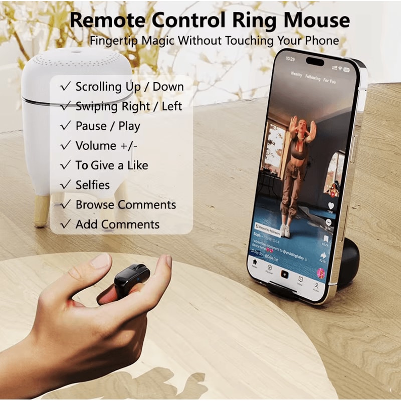 Mini Ring Bluetooth Mouse MultiFunction Finger Remote Controller 1