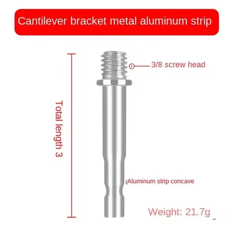 38 To 14 Metal Ball Head Adapter Microphone Boom Arm Mount Connector 1