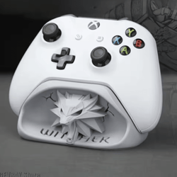 wizard wolf head controller stand – gaming display base & desk organizer