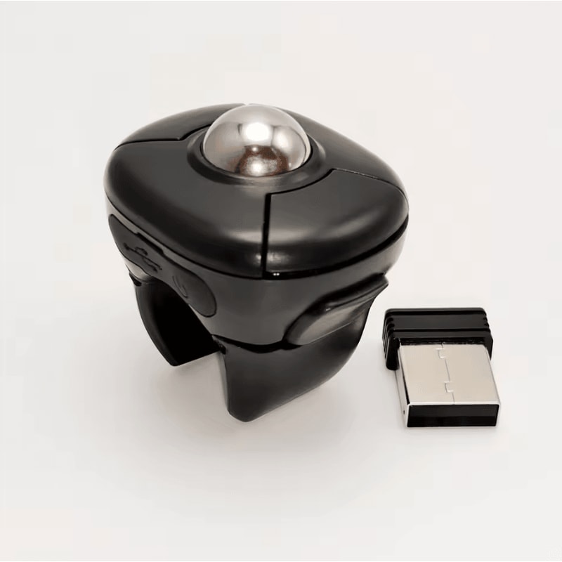 Trackball Finger Ring Mouse DualMode Bluetooth 24G Wireless Remote Controller 4
