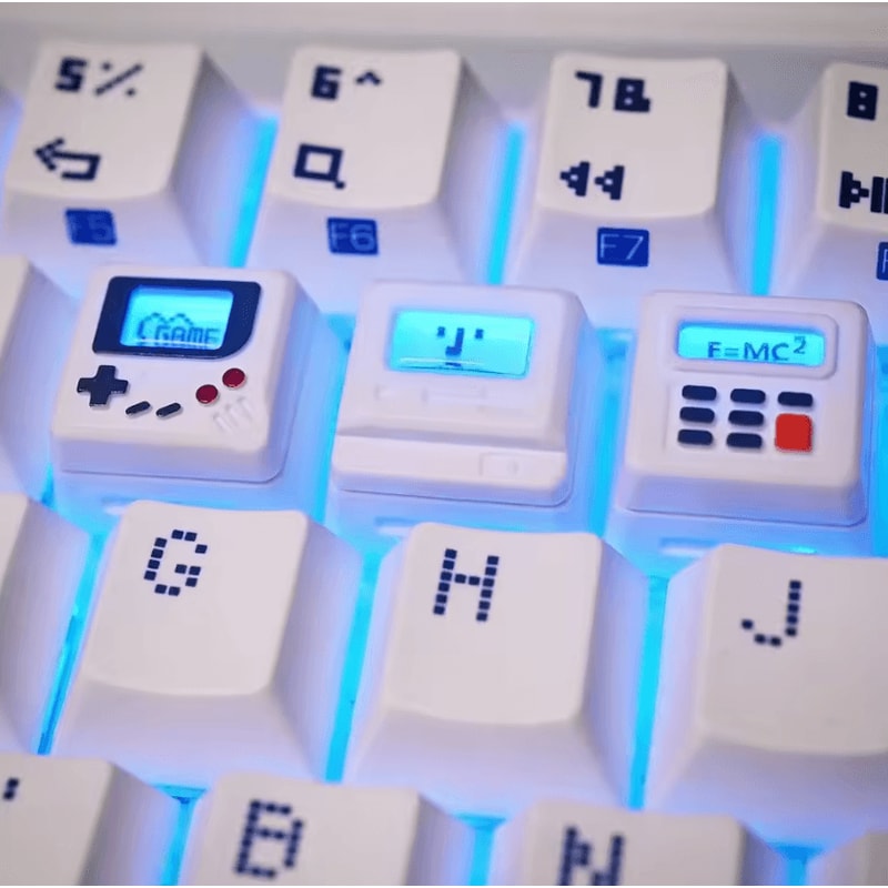 K04 Retro Transparent Keycap Set 3in1 Cute Game Console Mechanical Keyboard Caps 0