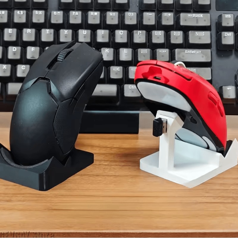 3D Printed Gaming Mouse Holder Stand Universal Display Dock With NonSlip Base 1