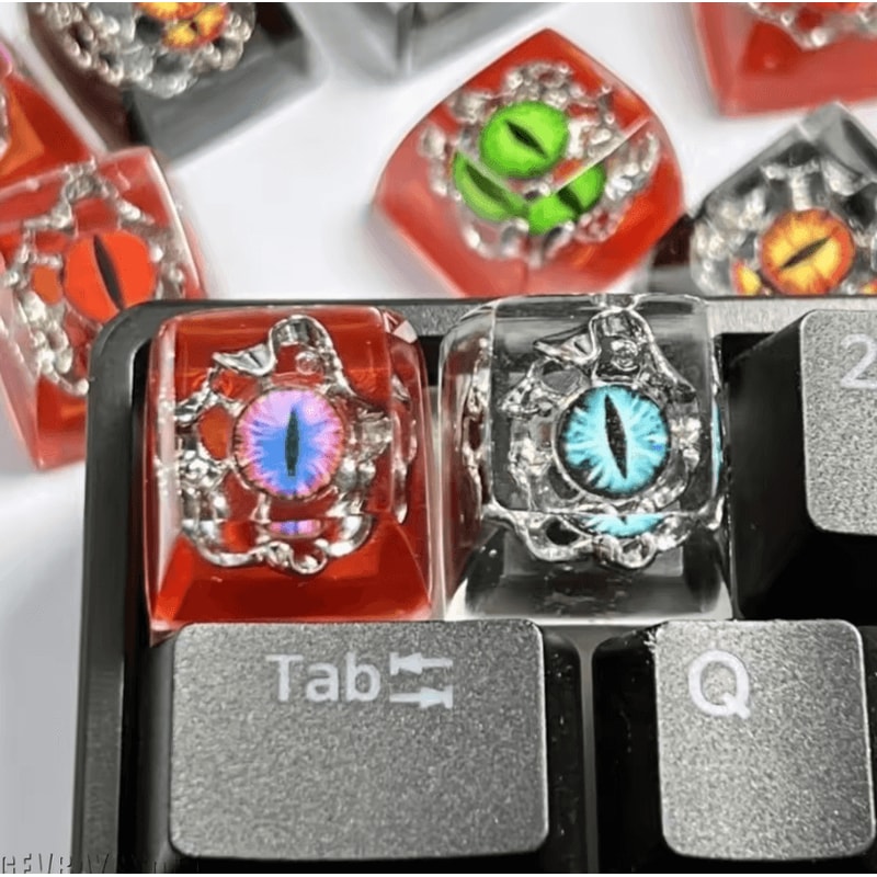 Evil Eye Artisan Resin Keycap 3D Halloween Custom Mechanical Keyboard Keycap 1