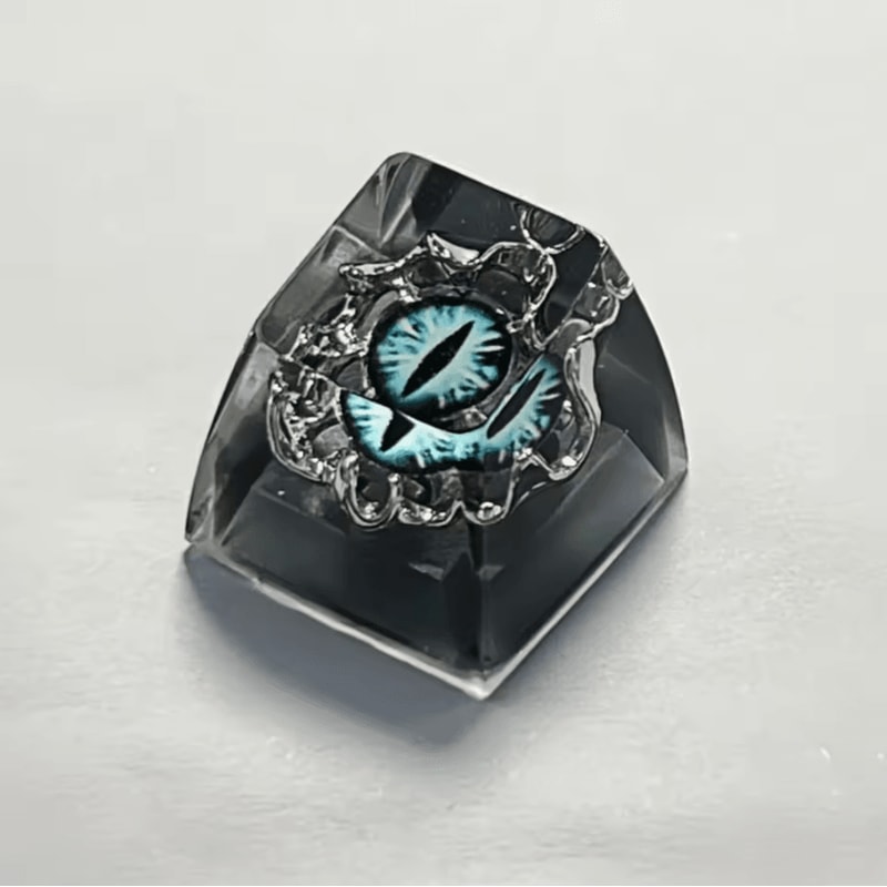 Evil Eye Artisan Resin Keycap 3D Halloween Custom Mechanical Keyboard Keycap 3