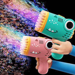 dinoblast 40-hole bubble gun – electric bubble machine for kids & parties