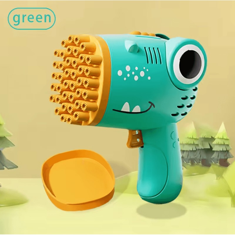 DinoBlast 40Hole Bubble Gun Electric Bubble Machine For Kids Parties 3