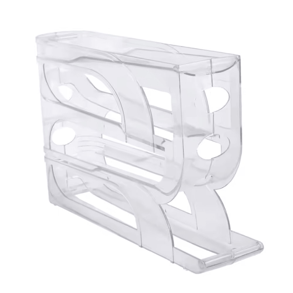 RollFlow 4Layer Automatic Egg Roller Rack SpaceSaving Large Capacity Egg Organizer 7
