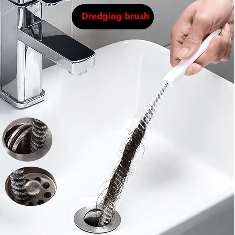 FlexiClean Pro Drain Brush Deep Reach Hair Clog Remover Tool 0