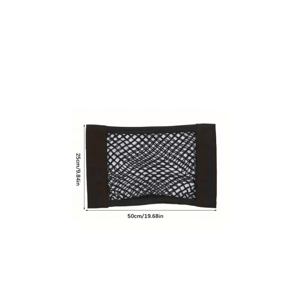 SecureMesh DoubleLayer Car Trunk Storage Net Universal Cargo Organizer Fire Extinguisher Holder 4