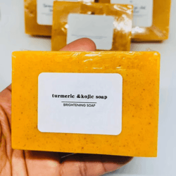 glowradiance turmeric kojic acid soap – lemon brightening handmade face & body bar