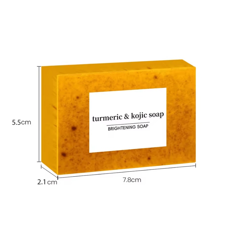 GlowRadiance Turmeric Kojic Acid Soap Lemon Brightening Handmade Face Body Bar 4