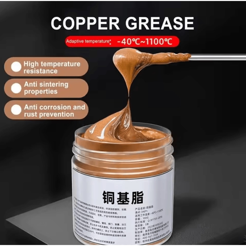 CopperShield Pro AntiSeize Grease HighTemp Brake Thread Protection Lubricant 100ml 0