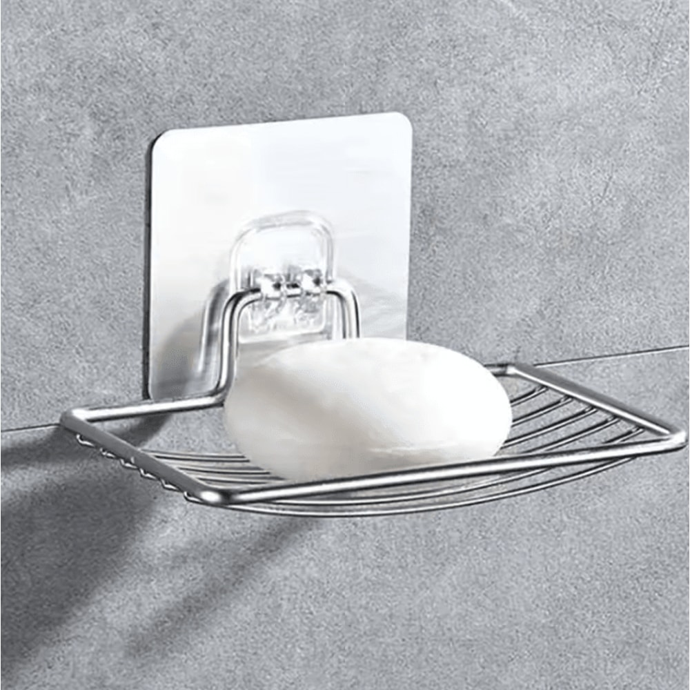 AquaLift Stainless Steel Soap Rack NoDrill Wall Mounted Drain Soap Holder 0