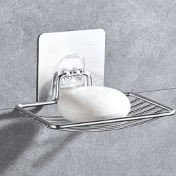 aqualift stainless steel soap rack – no-drill wall mounted drain soap holder