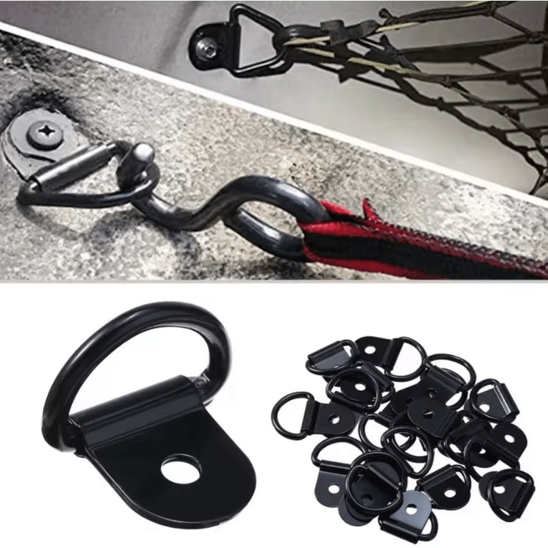 SecureRing HeavyDuty Stainless Steel DRing Tie Down Anchors Universal Cargo Lashing Hooks 110PCS S 0
