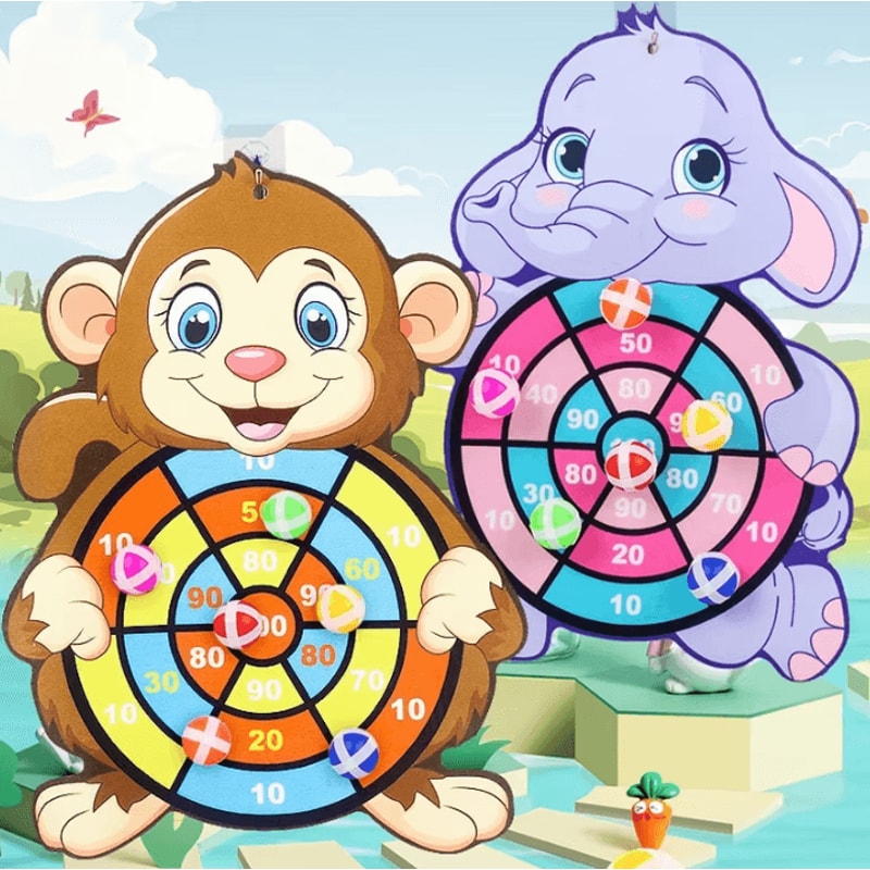 SmartPlay Montessori Dart Board Safe Indoor Velcro Target Game For Kids Ages 37 2