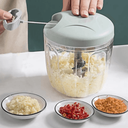 swiftchop pro manual meat & vegetable chopper – 500/900ml pull-string garlic mincer & food processor
