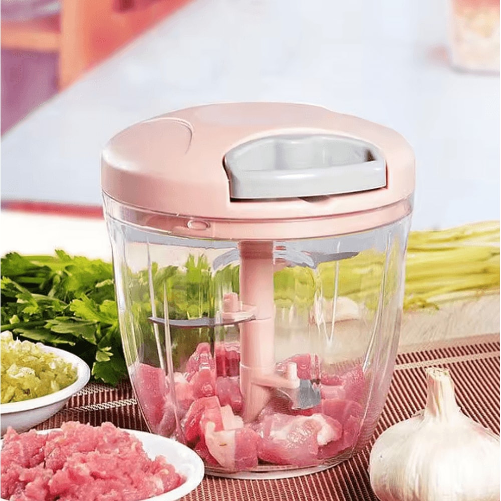 SwiftChop Pro Manual Meat Vegetable Chopper 500900ML PullString Garlic Mincer Food Processor 7