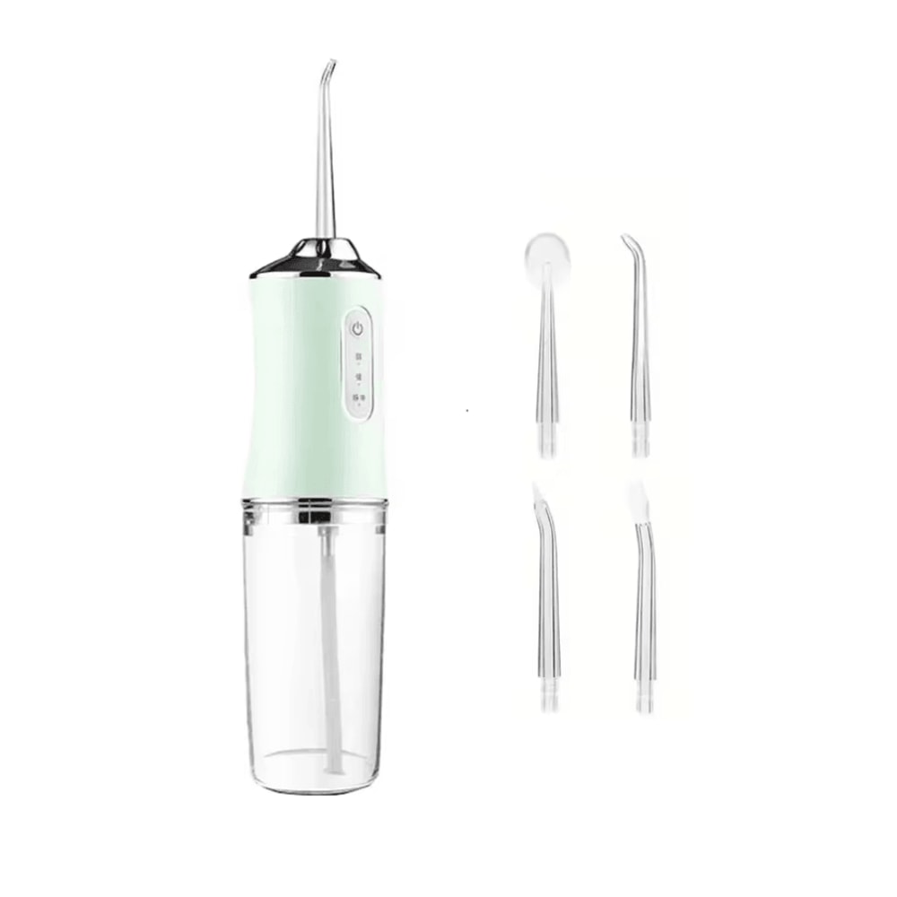AquaJet Pro Portable Water Flosser Rechargeable 4Nozzle Dental Irrigator With 3 Modes 2