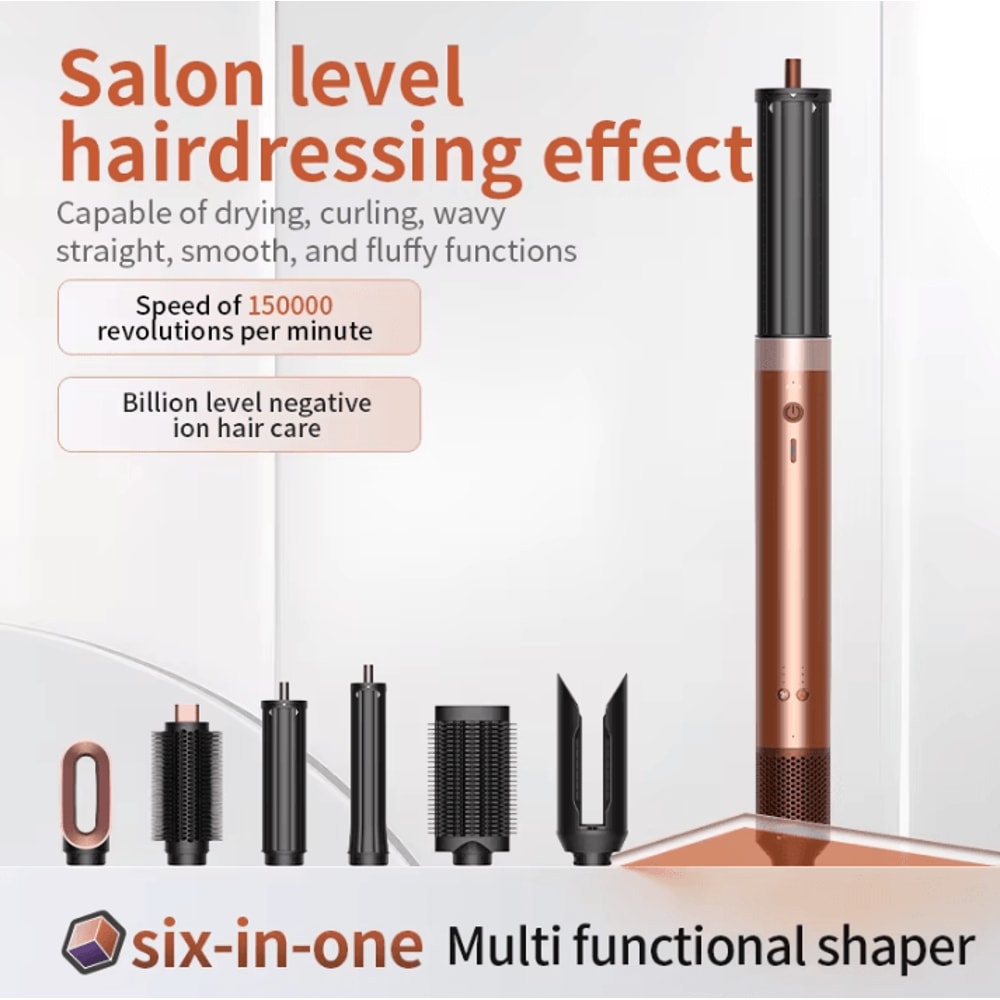 6in1 HighSpeed Air Wrap Hair Styler With 150000 RPM Professional Dryer 0