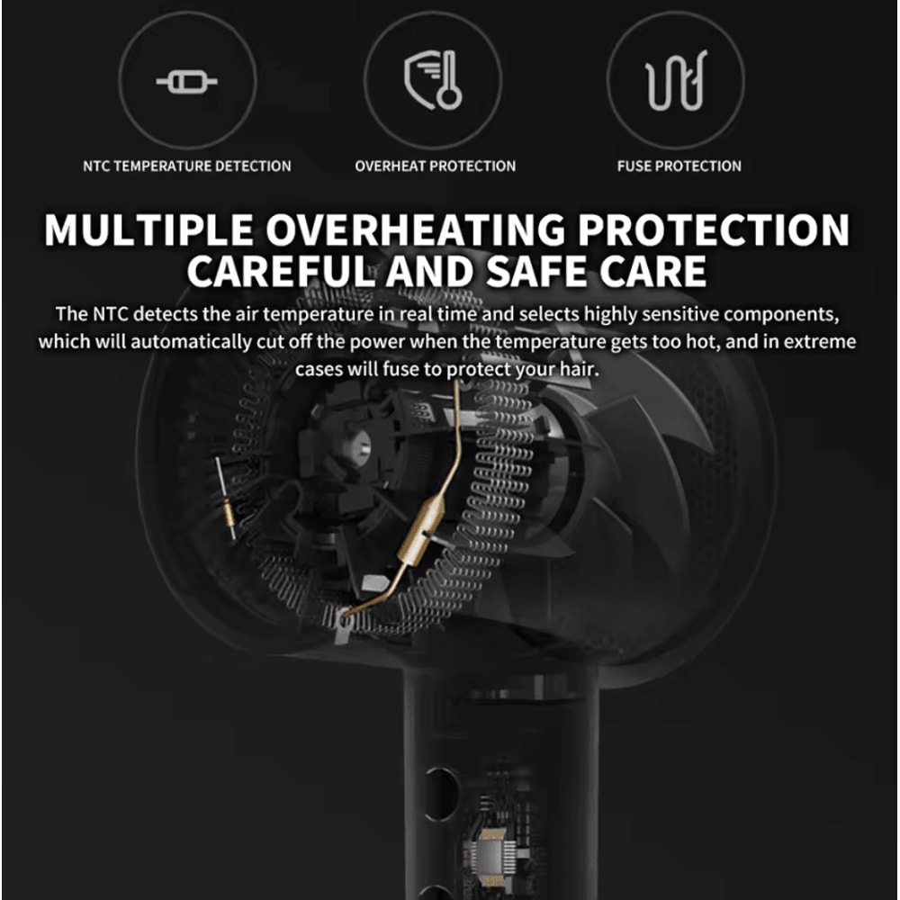 Xiaomi Mijia H300 Ionic Hair Dryer Compact FastDry Negative Ion Blow Dryer 1