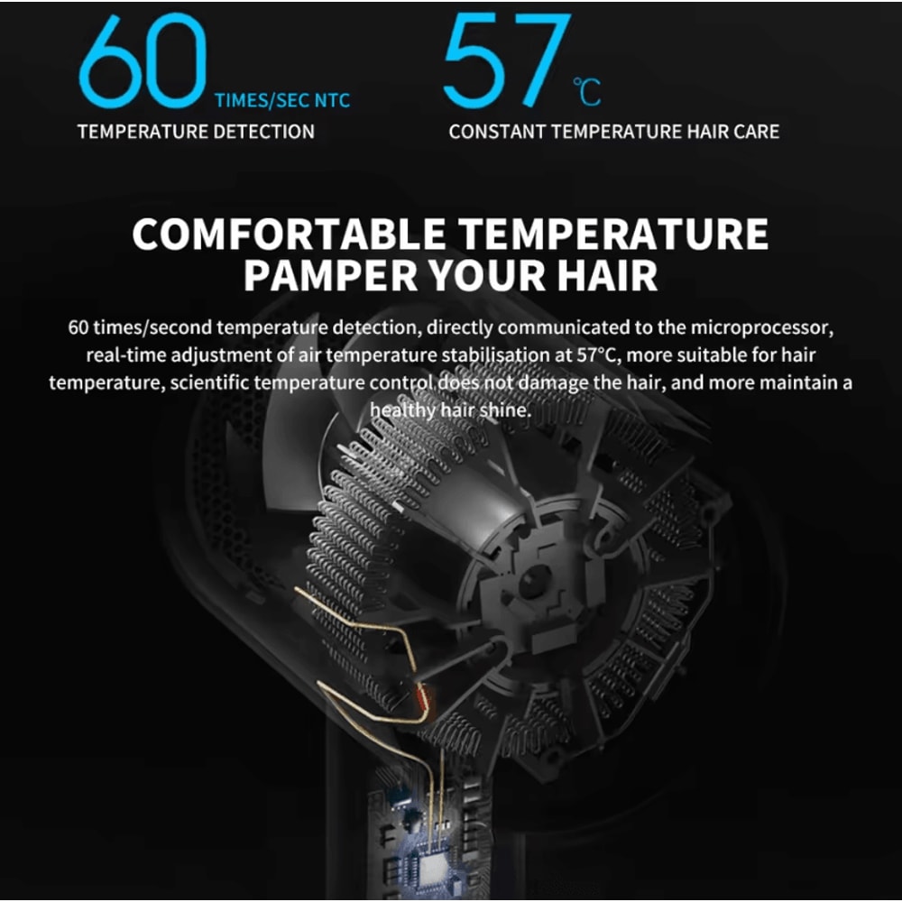 Xiaomi Mijia H300 Ionic Hair Dryer Compact FastDry Negative Ion Blow Dryer 3