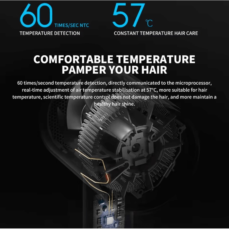 Xiaomi Mijia H300 Ionic Hair Dryer Compact FastDry Negative Ion Blow Dryer 3