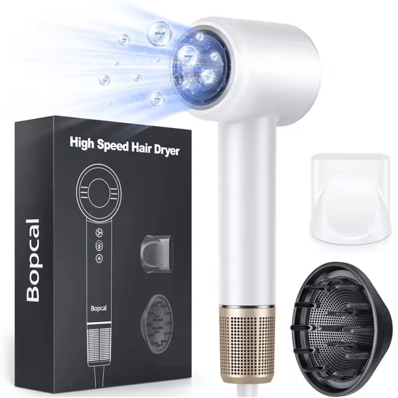 120000 RPM HighSpeed Ionic Hair Dryer With Diffuser 3X Fast Dry Technology 4