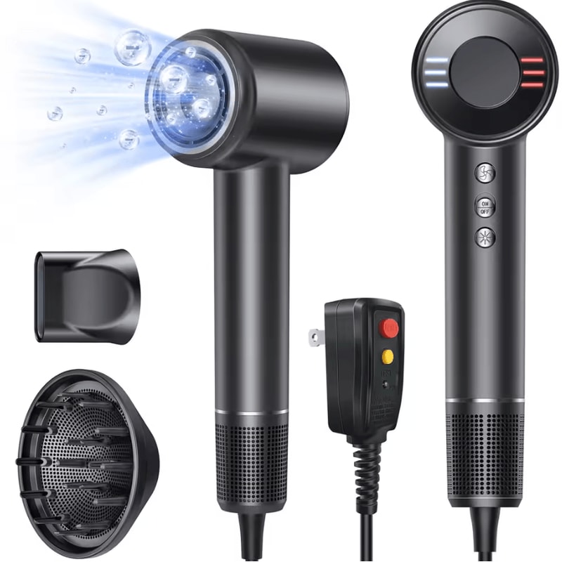 120000 RPM HighSpeed Ionic Hair Dryer With Diffuser 3X Fast Dry Technology 5