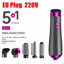 5-in-1 ionic hot air brush styler – one-step hair dryer, curler & straightener