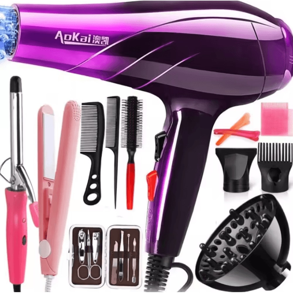 Professional Powerful Ionic Hair Dryer With Hot Cold Control Precision Nozzle 0