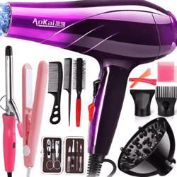 professional powerful ionic hair dryer with hot & cold control & precision nozzle