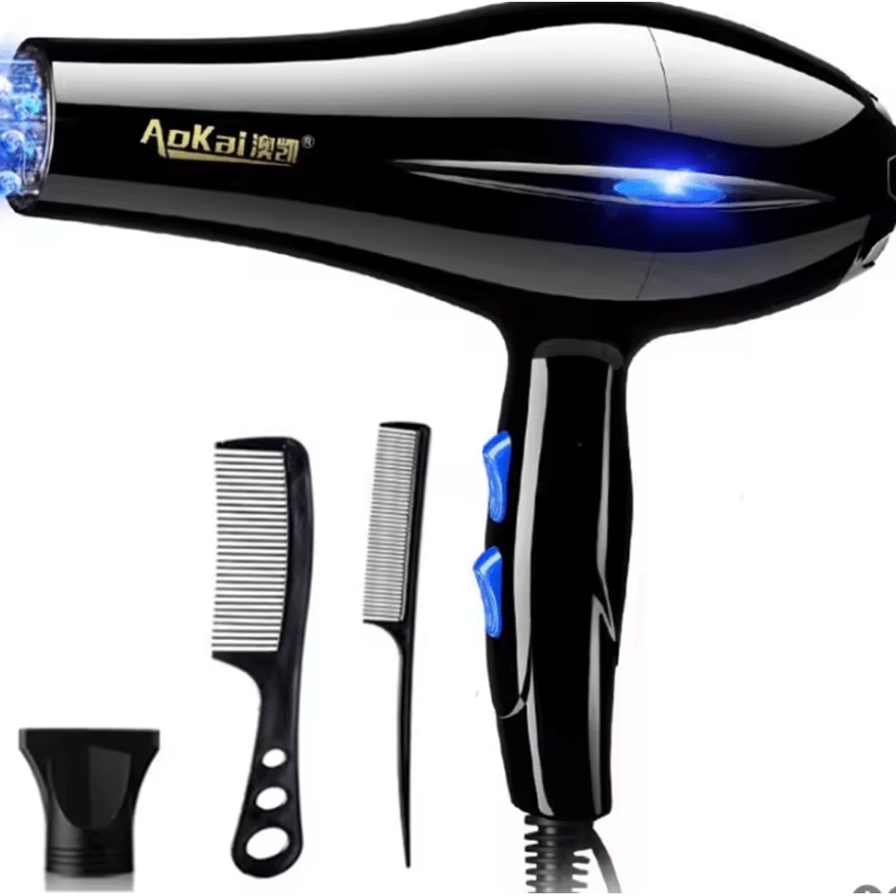 Professional Powerful Ionic Hair Dryer With Hot Cold Control Precision Nozzle 3