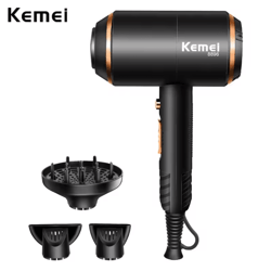kemei professional ionic hair dryer with overheat protection & fast-dry power