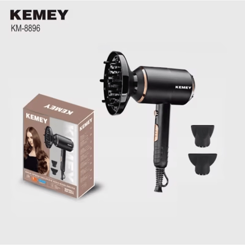 Kemei Professional Ionic Hair Dryer With Overheat Protection FastDry Power 5