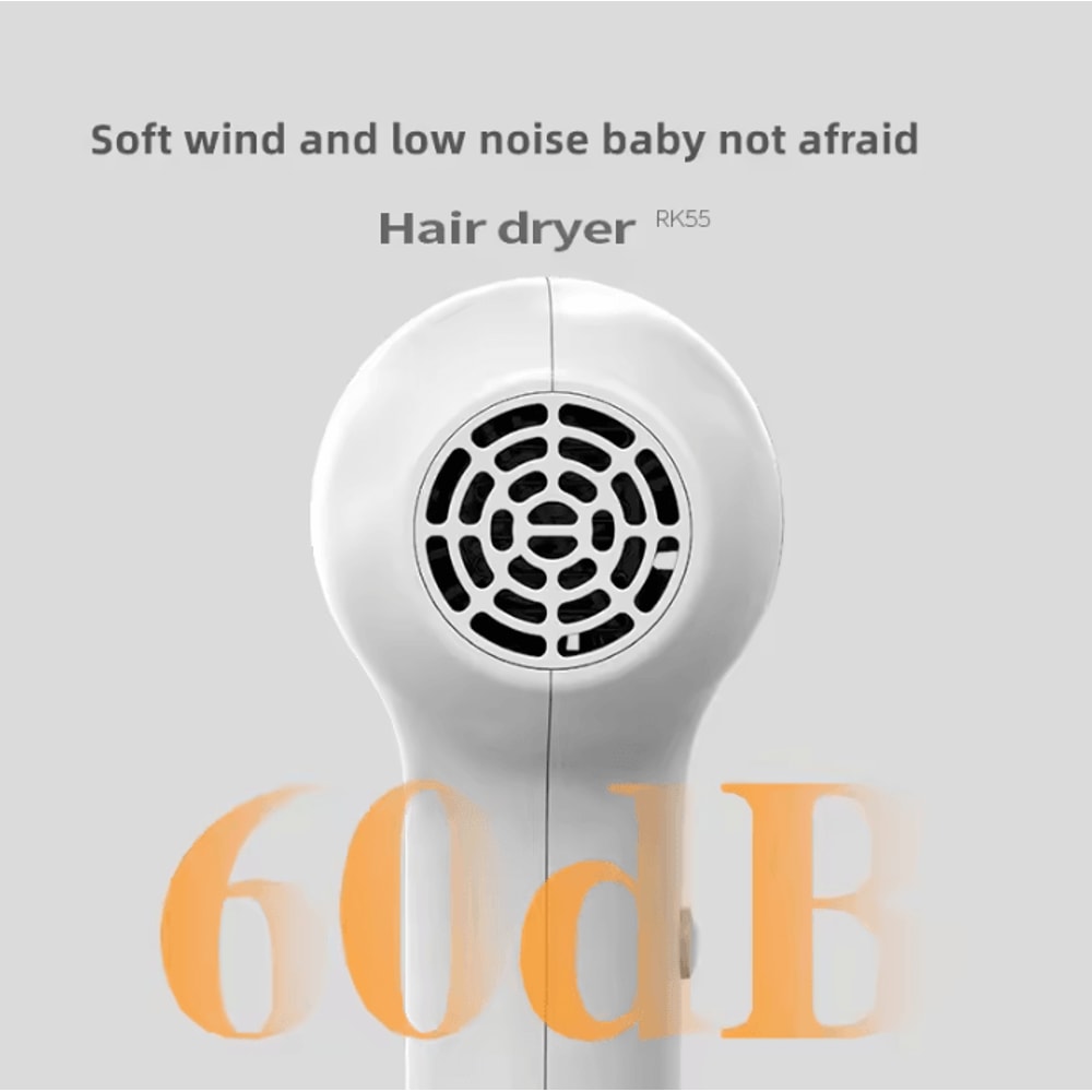 Wireless Baby Hair Dryer 60W UltraQuiet Ionic Diffuser For Gentle Care 3