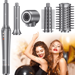 5-in-1 professional air wrap hair styler – high-speed hot air brush & curling system