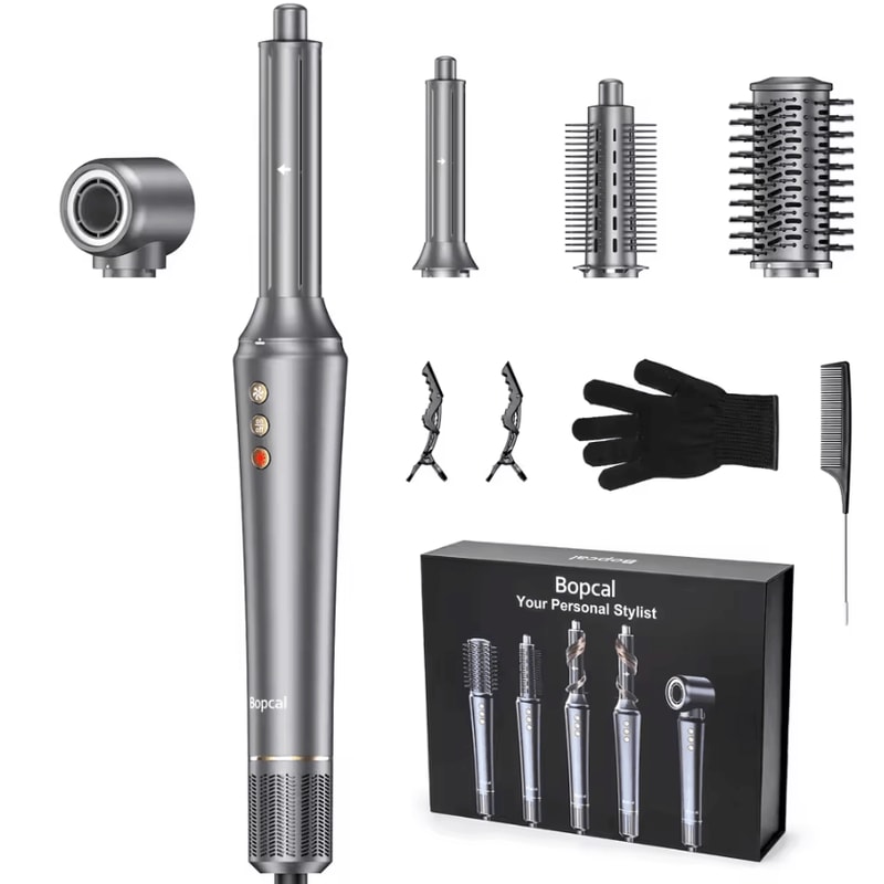 5in1 Professional Air Wrap Hair Styler HighSpeed Hot Air Brush Curling System 6
