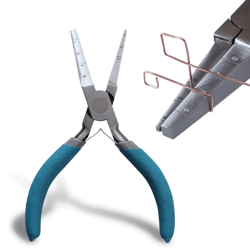 square nose wire looping pliers with measurement scale (2–8mm)