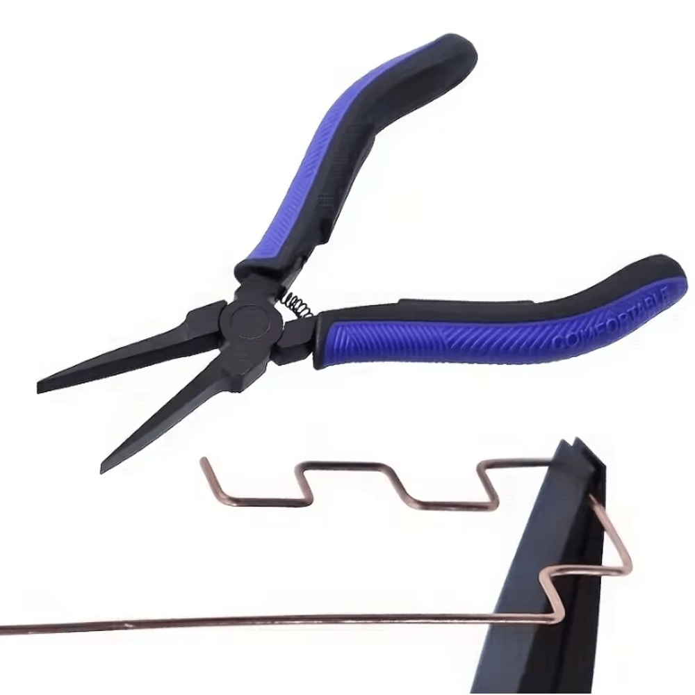 45Inch Mini Flat Nose Jewelry Pliers With Smooth Jaw Comfort Grip 0