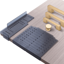 cabinet handle template jig kit – adjustable drill guide for perfect knob & pull installation