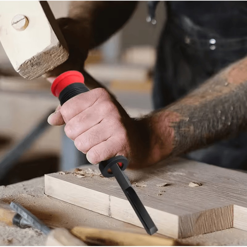 90 Corner Chisel With Strike Cap CRV Steel Hinge Mortise Tool 3
