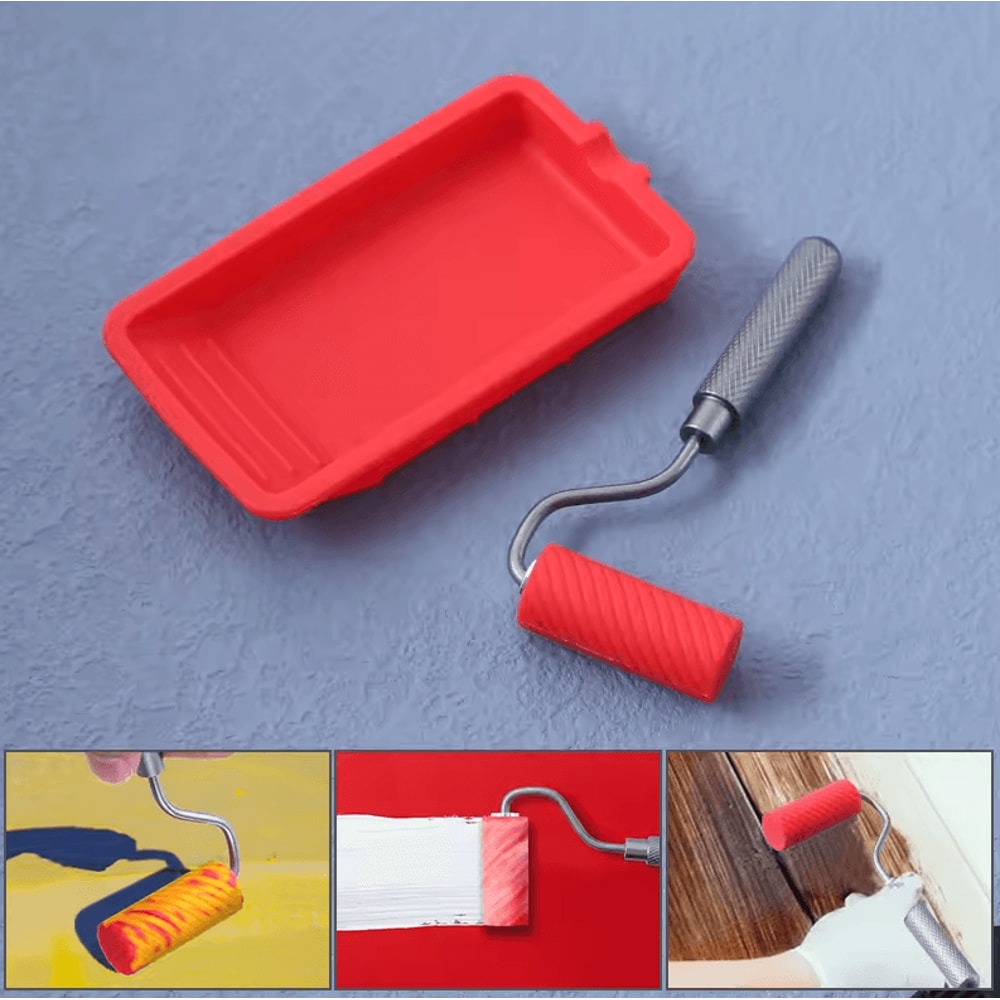 178 Glue Roller Kit With Aluminum Handle Tray Precision Adhesive Applicator Tool 0