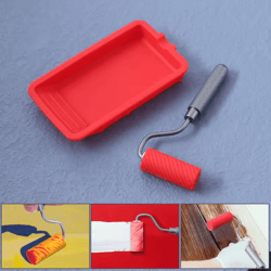 1-7/8" glue roller kit with aluminum handle & tray – precision adhesive applicator tool