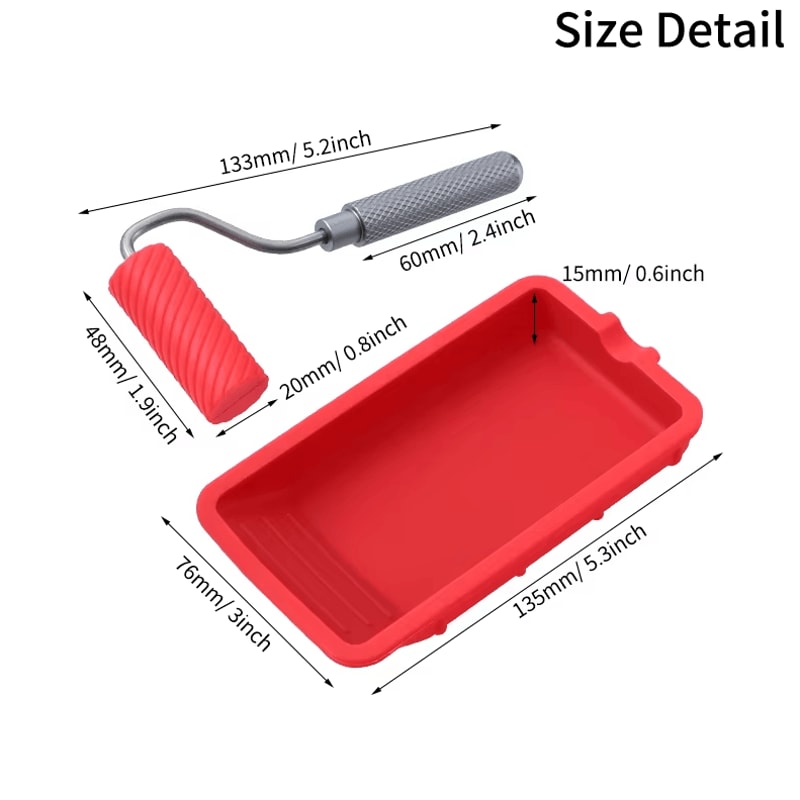 178 Glue Roller Kit With Aluminum Handle Tray Precision Adhesive Applicator Tool 1