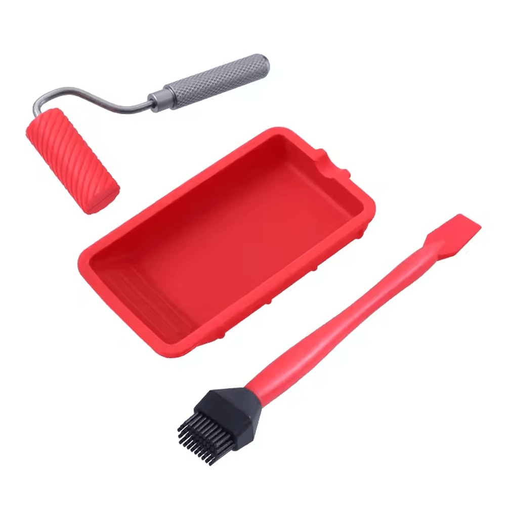 178 Glue Roller Kit With Aluminum Handle Tray Precision Adhesive Applicator Tool 3