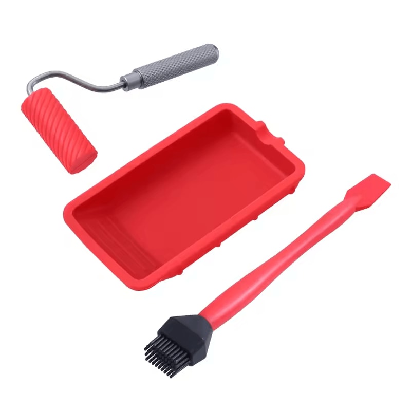 178 Glue Roller Kit With Aluminum Handle Tray Precision Adhesive Applicator Tool 3