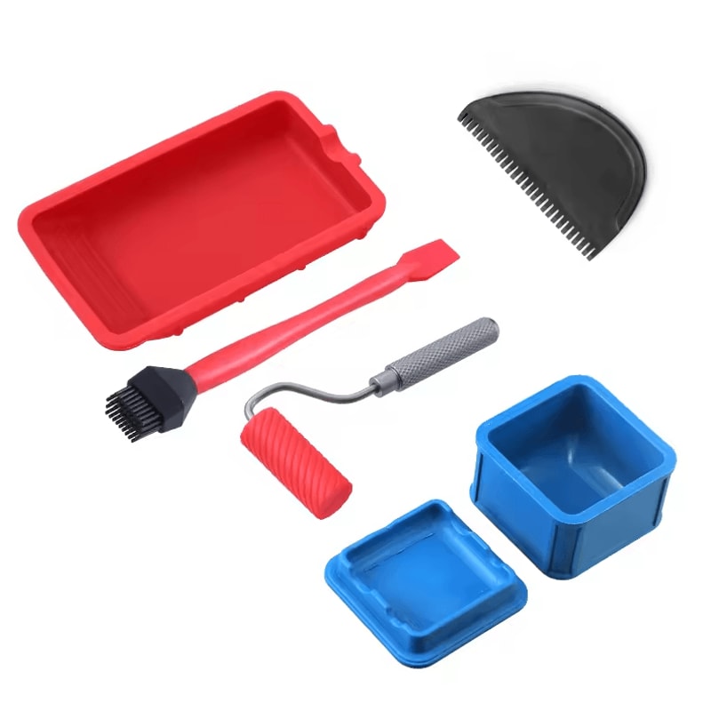 178 Glue Roller Kit With Aluminum Handle Tray Precision Adhesive Applicator Tool 4